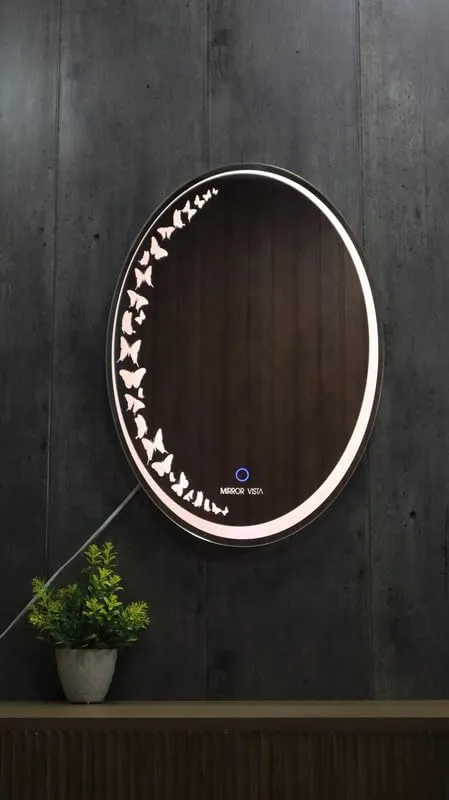 MirrorI Vista Bathroom LED Mirror with Touch Sensor, 3 Light Effects,White,Warm White,Natural White Dimmer Soft opening 5 mm sainth (18 x 24 Inch) Modal Mirrorvista-27