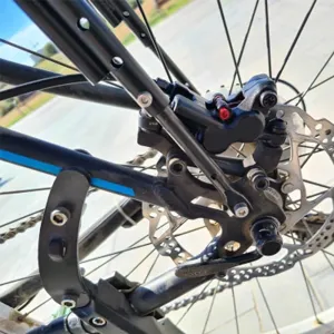 MTB Hydraulic Brake Set, Hydraulic Brakes Mountain Bike, Left Rear/Right Front, Four-Piston Bicycle Brakes Pm/is Bike Disc Brake Adapter Fit For MTB BMX