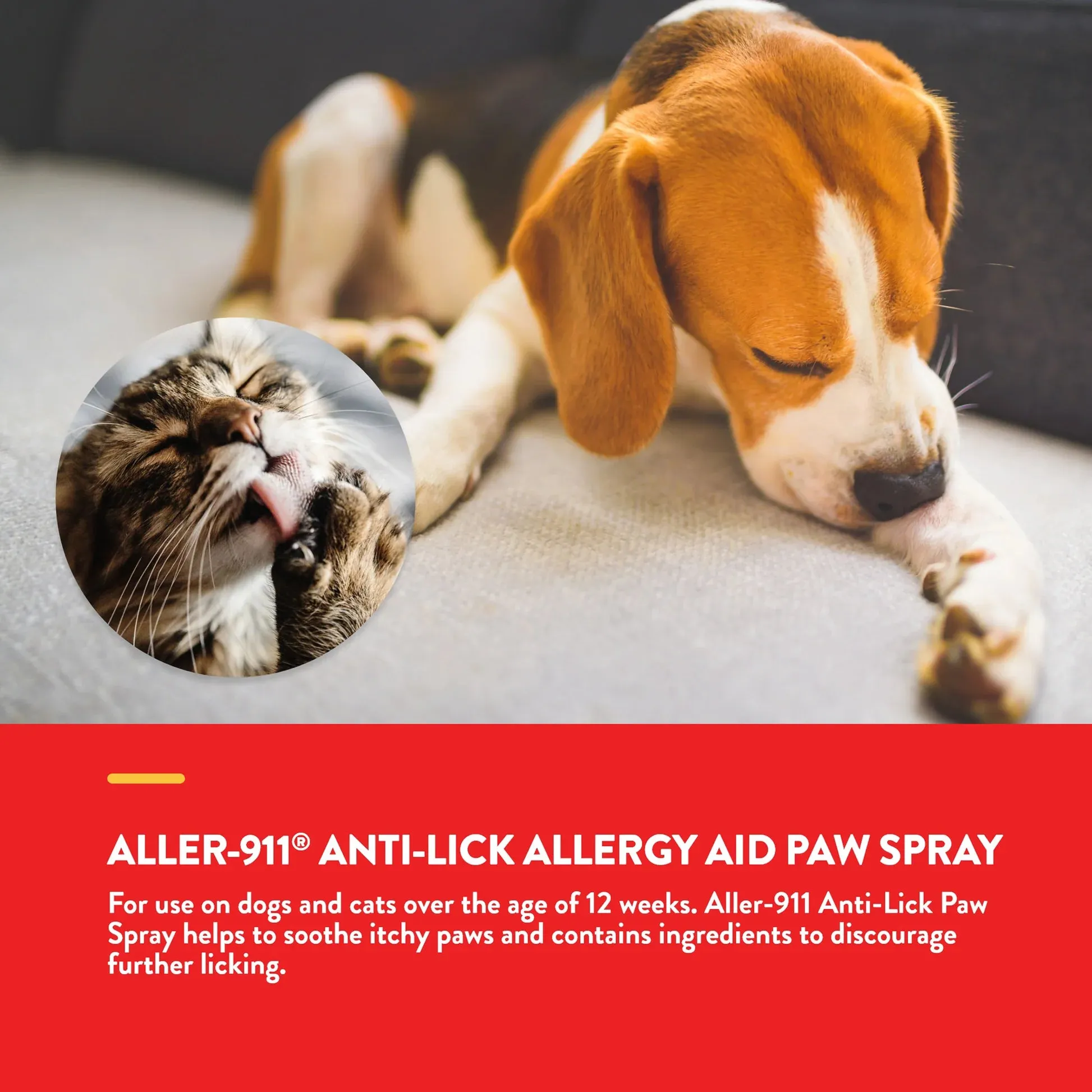 NaturVet Aller-911 Anti-Lick Allergy Aid Paw Spray 8oz