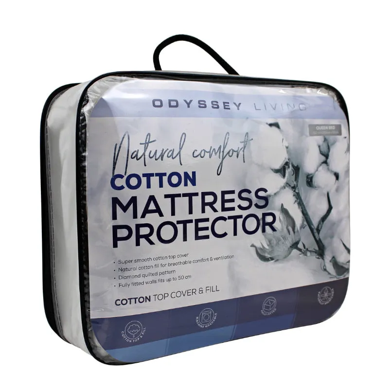 Odyssey Living  Cotton Quilted Mattress Protector