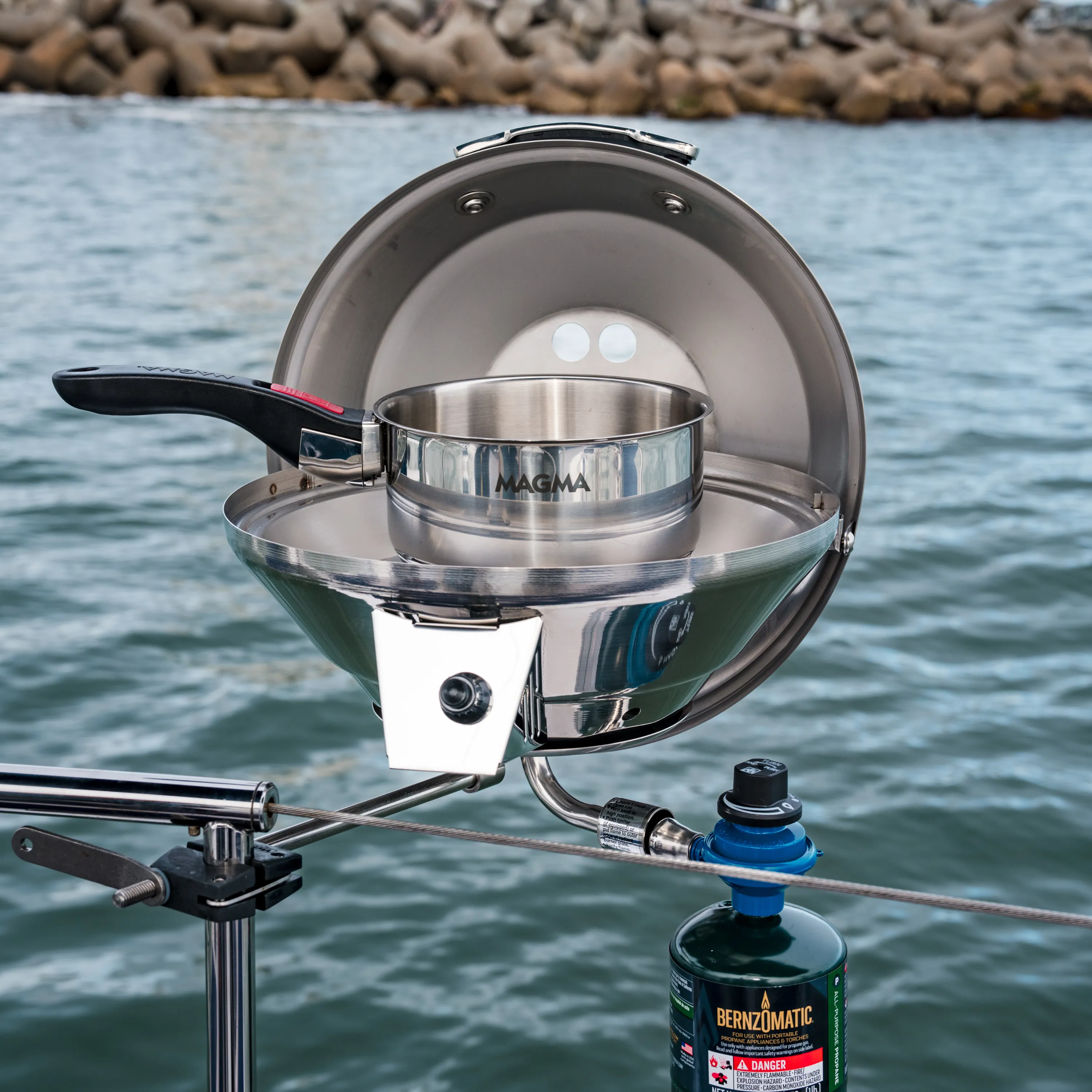 Original Size Marine Kettle3® Combo Stove & Gas Grill