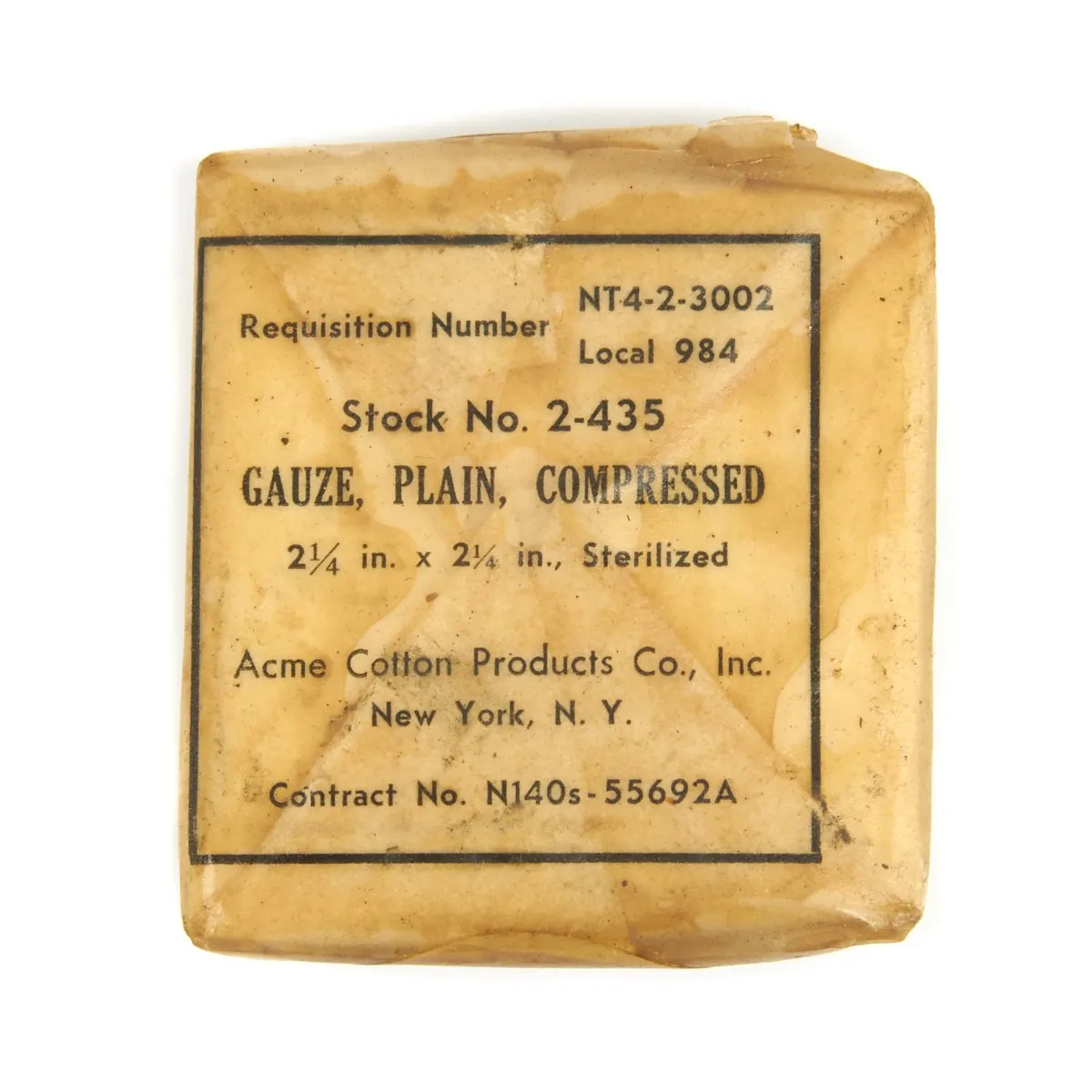 Original U.S. WWII Jeep First Aid Kit for Gas Casualties