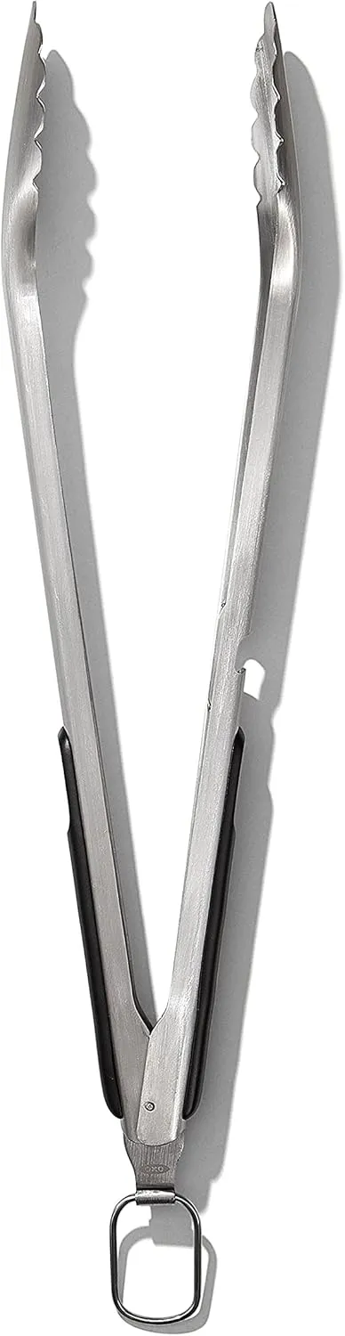 OXO Good Grips Grilling, 3pc Set - Tongs, Turner and Tool Rest, Black