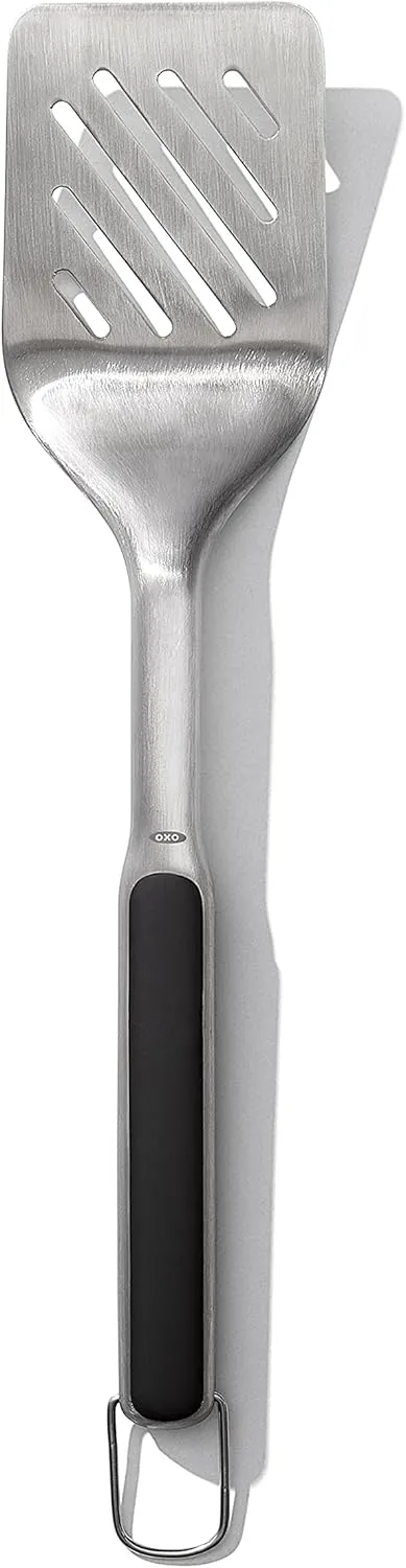 OXO Good Grips Grilling, 3pc Set - Tongs, Turner and Tool Rest, Black