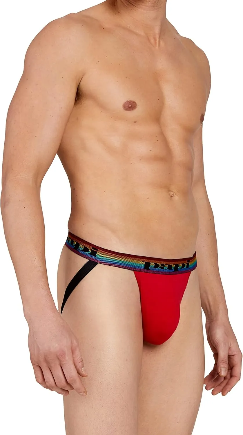 papi Men's 3-Pack Jockstrap, Athletic Supporter, Breathable Male Workout Underwear