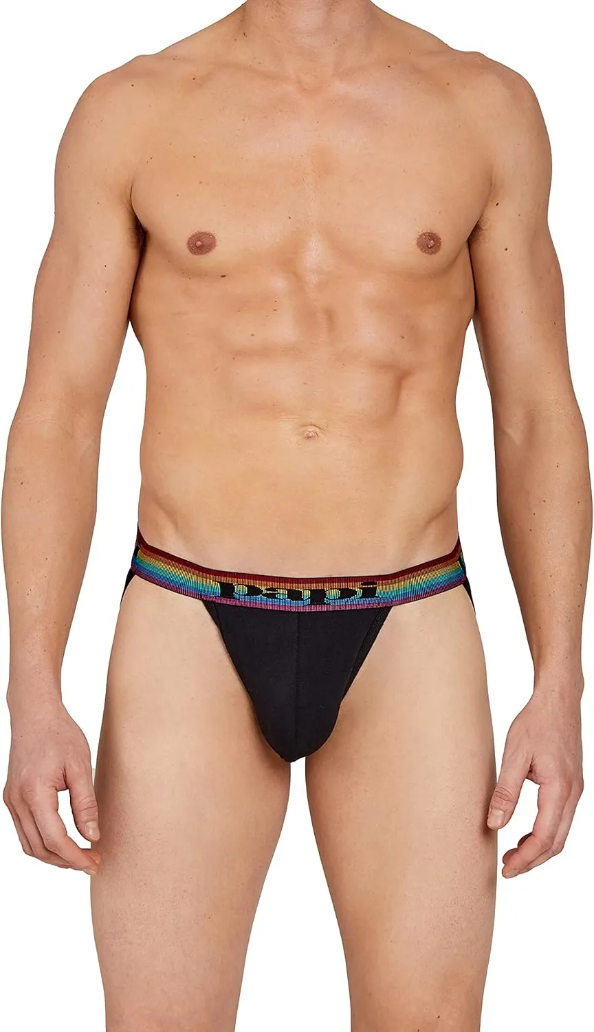 papi Men's 3-Pack Jockstrap, Athletic Supporter, Breathable Male Workout Underwear