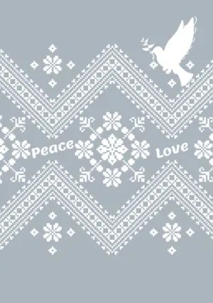 Peace & Love Notebook by Arty Chinstrap, 160 Pages lined notebook, white papers, (7,5X9,25), Place for Date, Beautiful design Hardcover  February 17, 2023