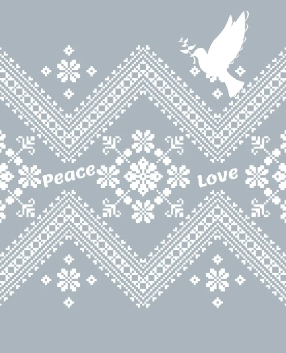 Peace & Love Notebook by Arty Chinstrap, 160 Pages lined notebook, white papers, (7,5X9,25), Place for Date, Beautiful design Paperback  March 2, 2022