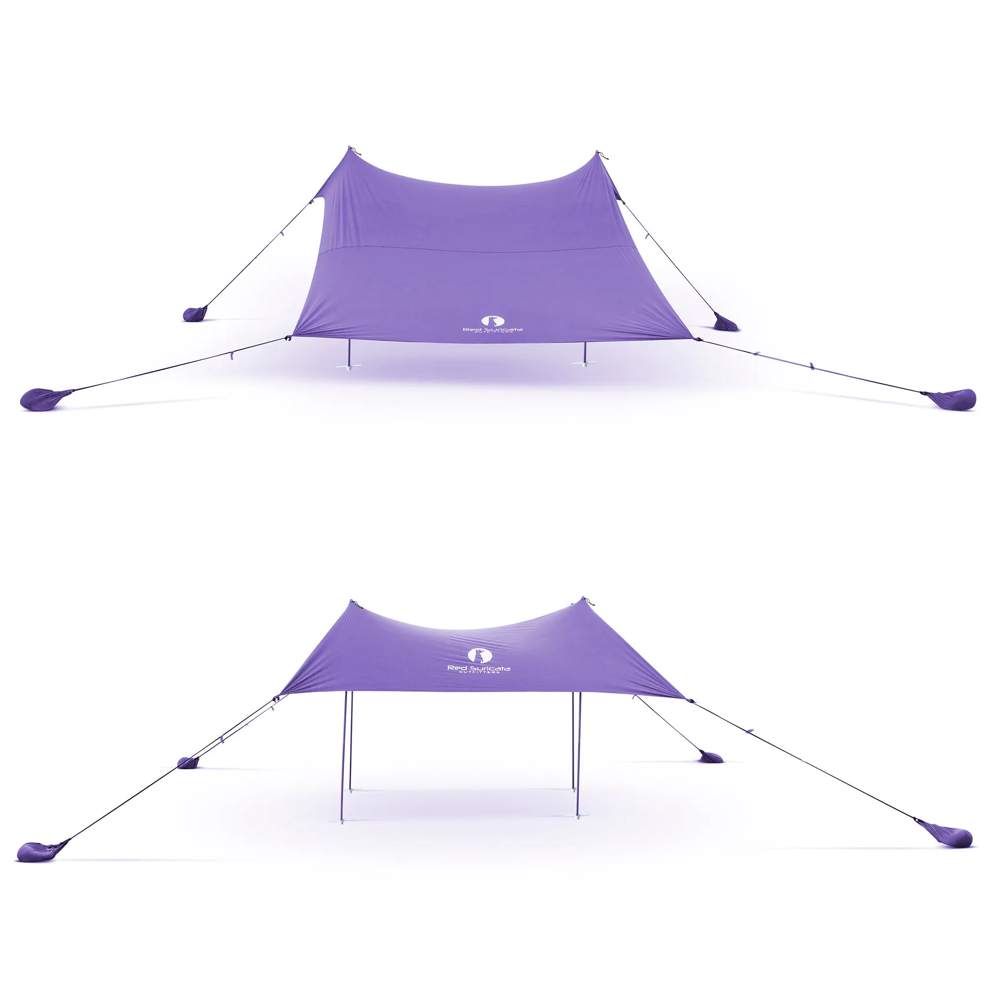 Red Suricata Purple Family Beach Sun Shade Canopy Tent Sunshade with sand anchors