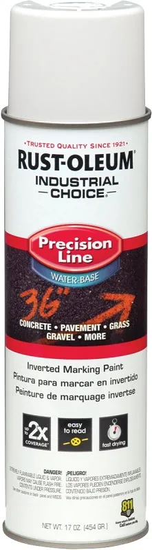 Rust-Oleum 203039 Inverted Marking Spray Paint, White, 17 oz, Can :CAN: QUANTITY: 1