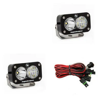 S2 Pro Black LED Auxiliary Light Pod Pair - Universal