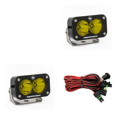 S2 Pro Black LED Auxiliary Light Pod Pair - Universal
