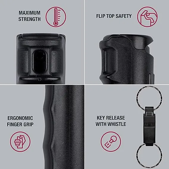 SABRE Pepper Gel W/ Safety Whistle