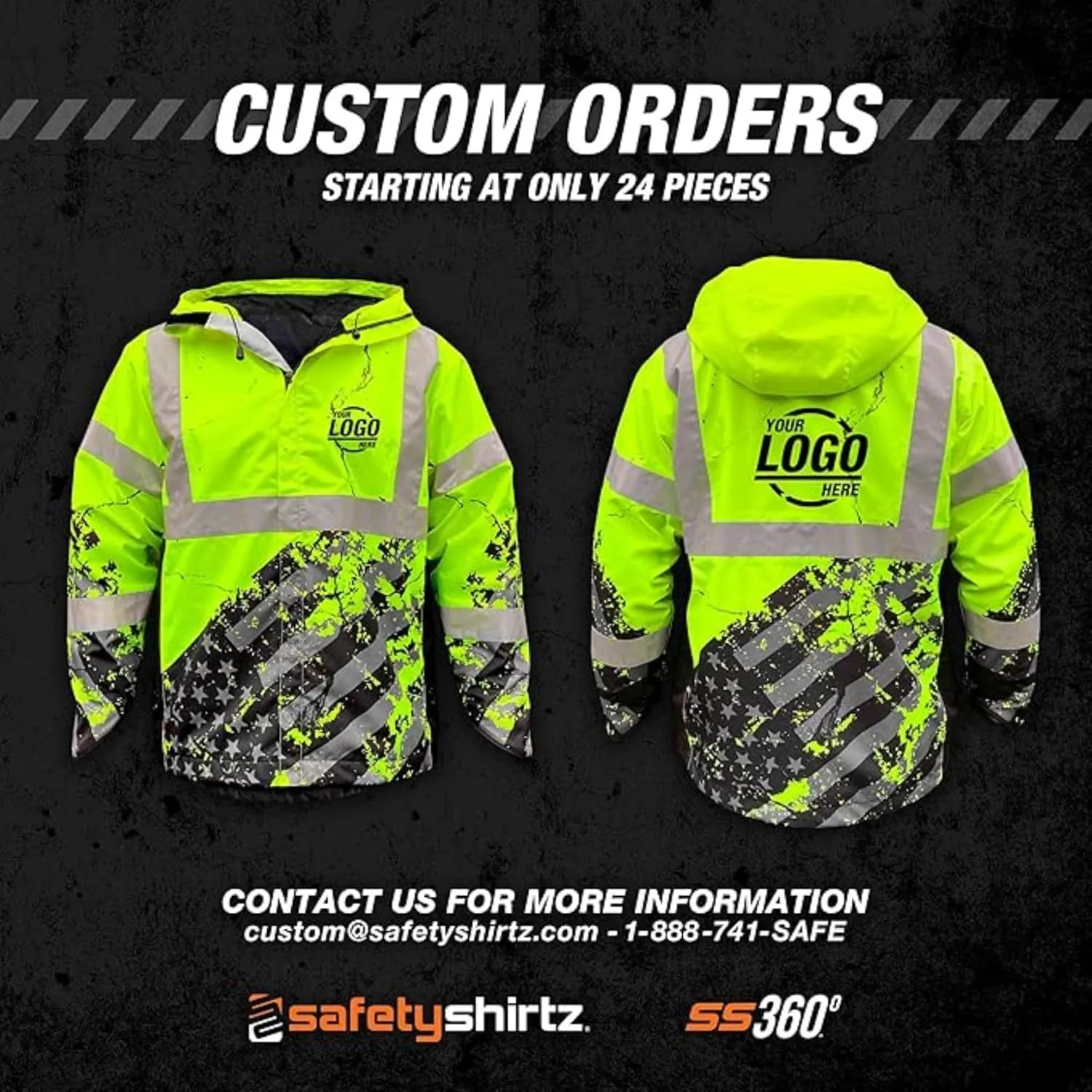 SafetyShirtz SS360 ANSI Class 3 Type R Graphic Hoods