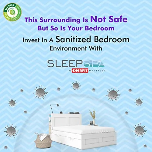 SLEEPSPA by COIRFIT Nature Rest Aloe Vera Fabric with HerbFRESH��Technology 6' Inch Double Size Memory Foam Mattress (75 x 48 x 6)