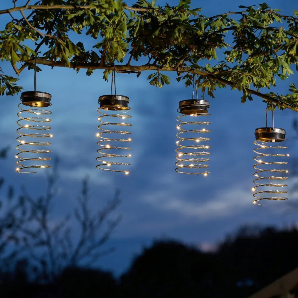 Smart Solar 24cm Spring SpiraLight Lantern