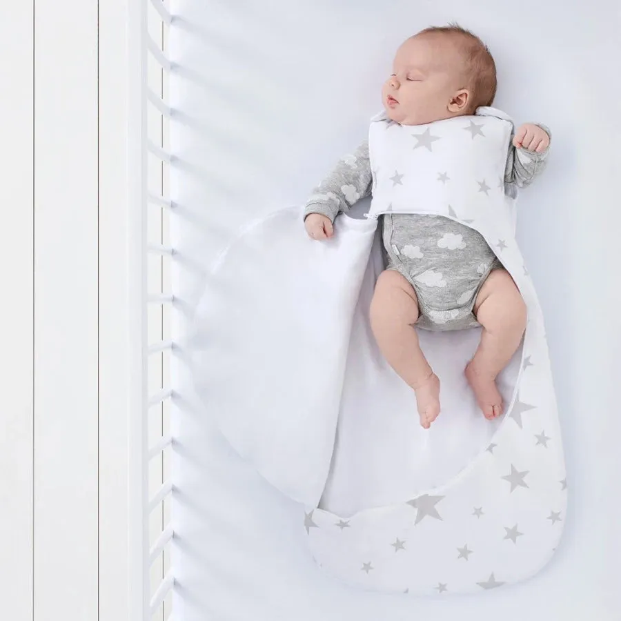 SnuzPouch Sleeping Bag, 1.0 Tog, 0-6M (Grey Star)