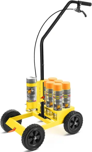 Striping Line Marking Machine, Parking Lot Striping Machine, Compatible with Professional Inverted Striping Spray Paint, Line Striper Machine for Fast and Accurate Marking, Yellow