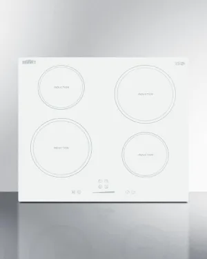 Summit SINC4B242W 24" Wide 208-240v 4-zone Induction Cooktop