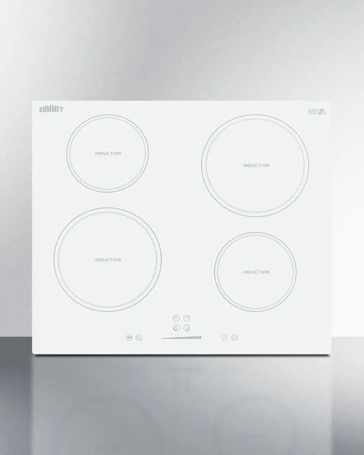 Summit SINC4B242W 24" Wide 208-240v 4-zone Induction Cooktop