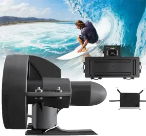 Surfboard Electric Fin,Rechargable Electric Sup Fin Stand Up Paddle Board,Paddle Board Push Motor Fin W/Remote Control,Adjustable Speed