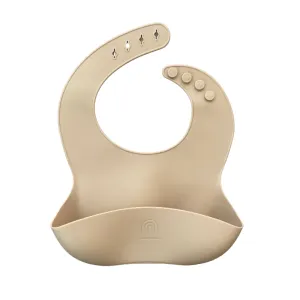tan · classic easy-to-clean silicone bucket bib