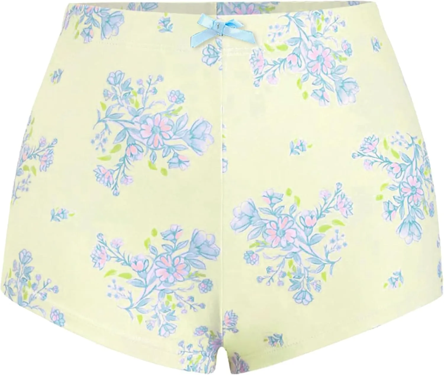 ZAFUL Women's Swim Shorts High Waisted Bow Gingham Floral Print Boyshorts Bathing Suit Swimsuit Bottoms Board Shorts