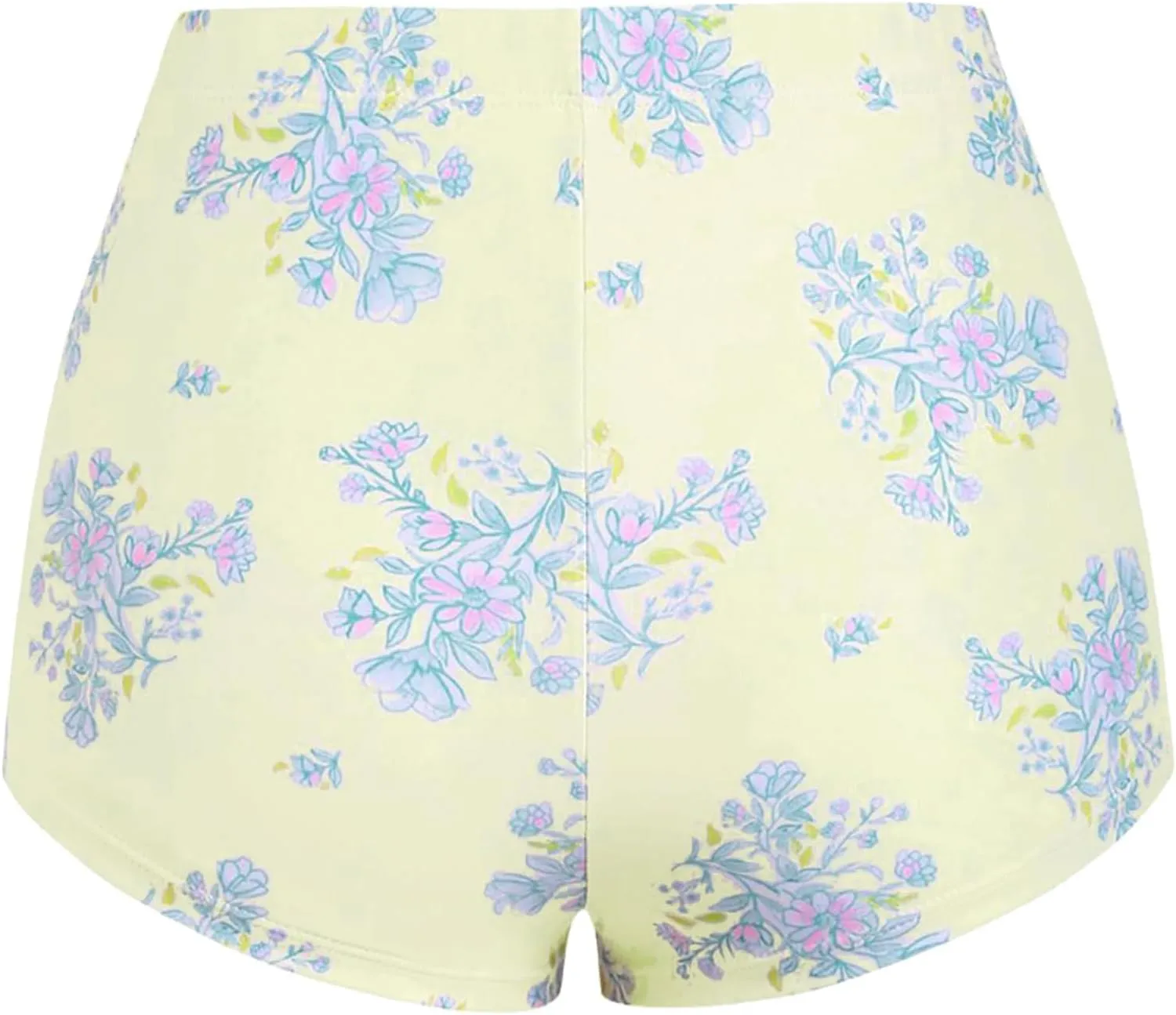 ZAFUL Women's Swim Shorts High Waisted Bow Gingham Floral Print Boyshorts Bathing Suit Swimsuit Bottoms Board Shorts