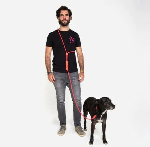 Zee.Dog Hands-Free Dog Leash Neon Coral