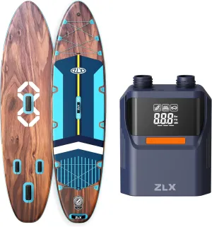 ZLX 11'635" Inflatable Stand Up Paddle Board with 50PSI Electric Paddle Board Pump